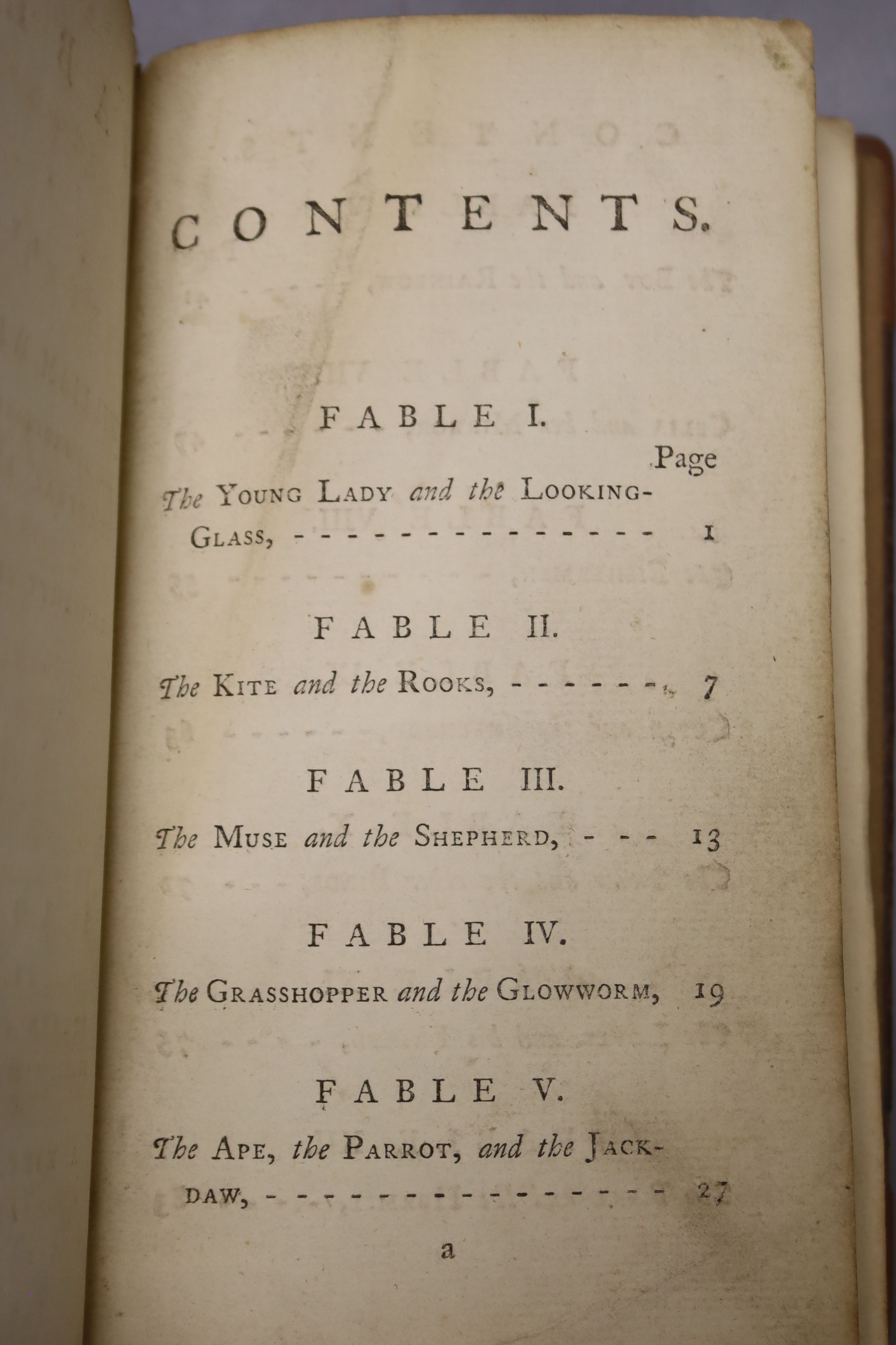 Wilkie, William - Fables, 8vo, calf, rebacked and re-cornered, with 18 engraved plates, Edward and Charles Dilly, London 1768